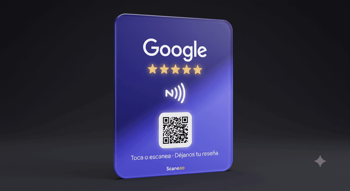 Tarjeta Scaneao variante Google Reviews
